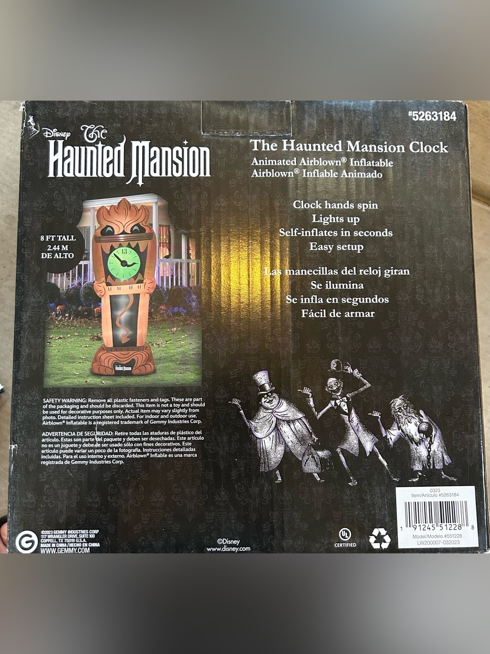 New Disney’s The Haunted Mansion Inflatable Clock - Picture 3 of 3